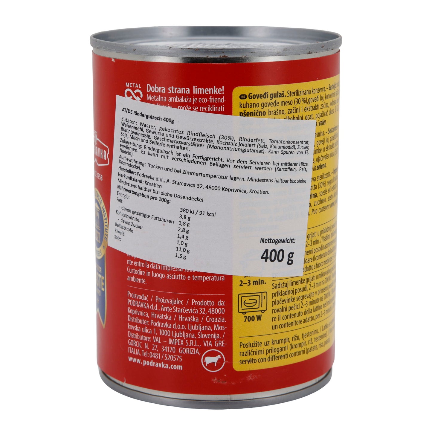 Rindergulasch Podravka | Vlees | Hartig, Kroatisch | 400 g