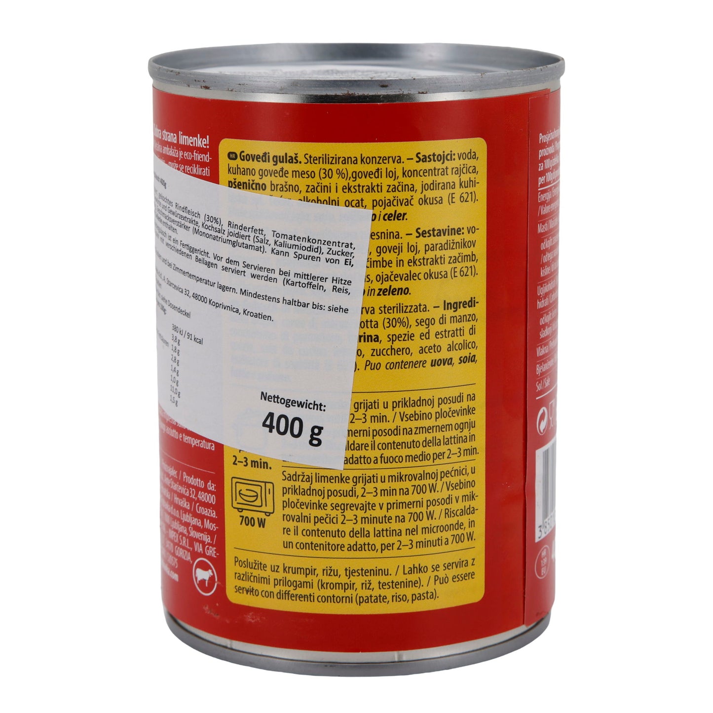 Rindergulasch Podravka | Vlees | Hartig, Kroatisch | 400 g