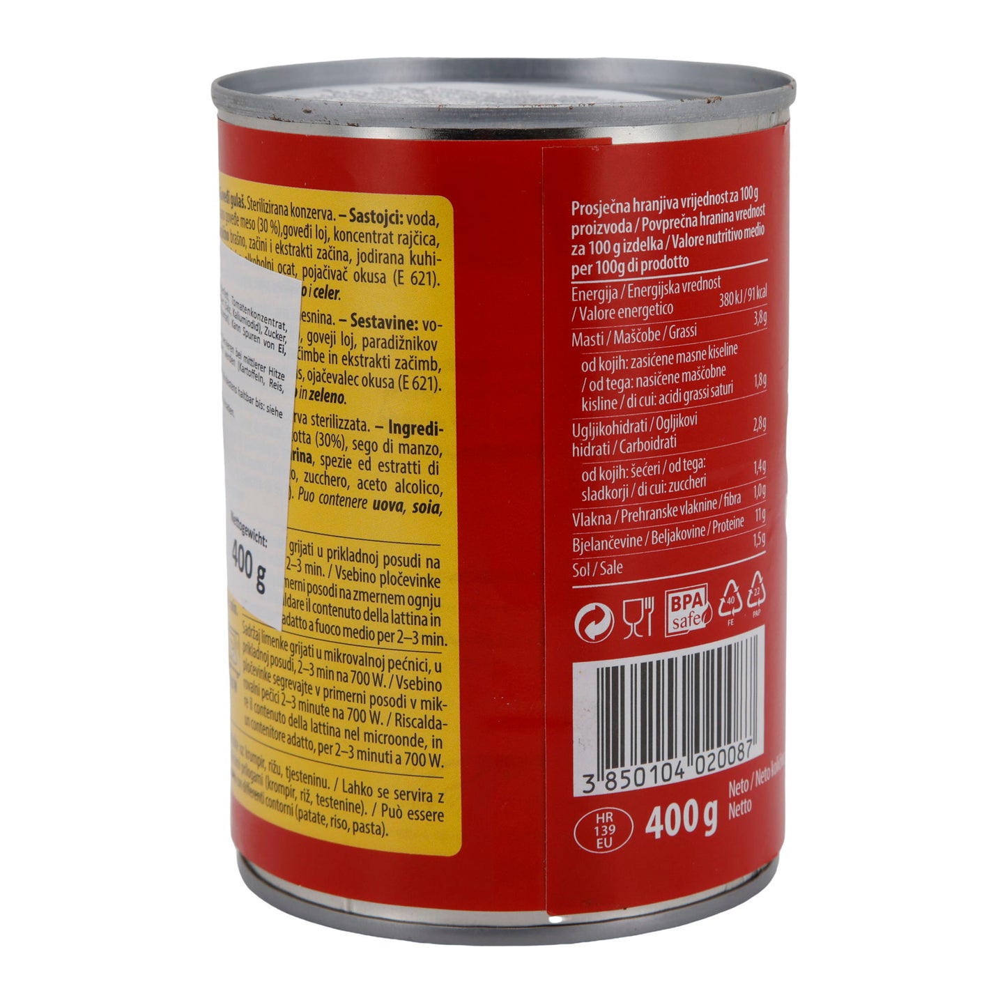 Rindergulasch Podravka | Vlees | Hartig, Kroatisch | 400 g
