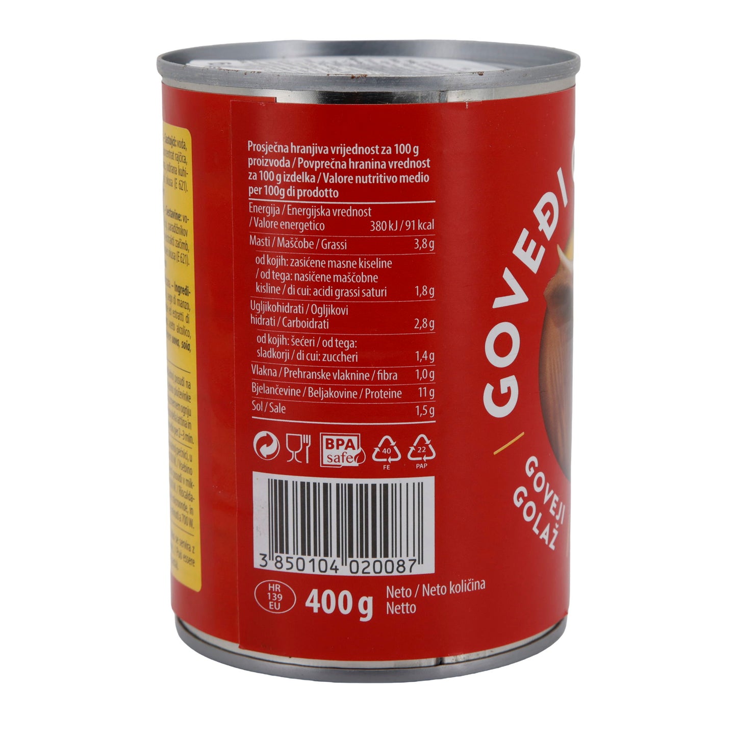 Rindergulasch Podravka | Vlees | Hartig, Kroatisch | 400 g
