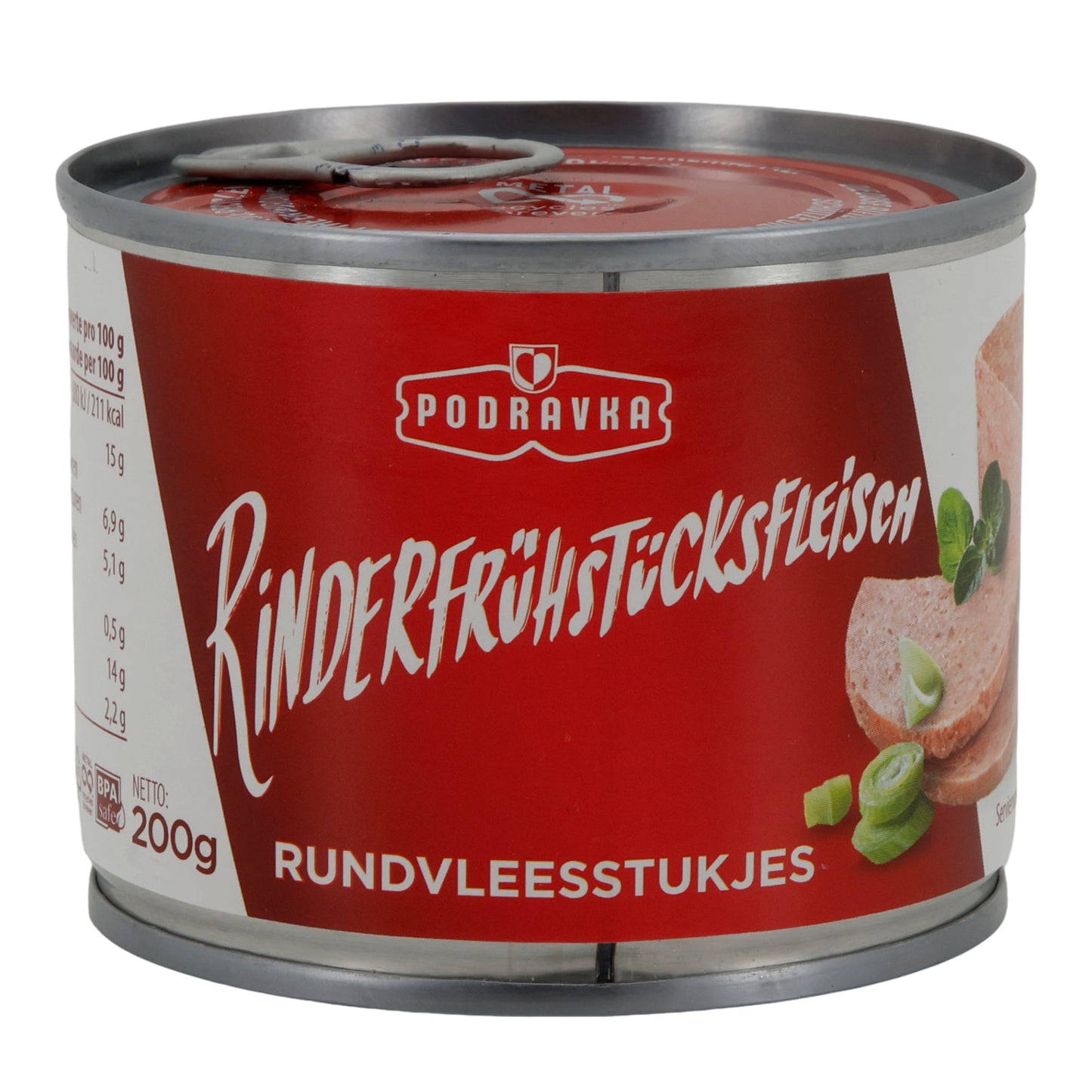 Runderontbijtvlees Podravka | Vlees | Gerookt runderontbijtvlees | 200 g