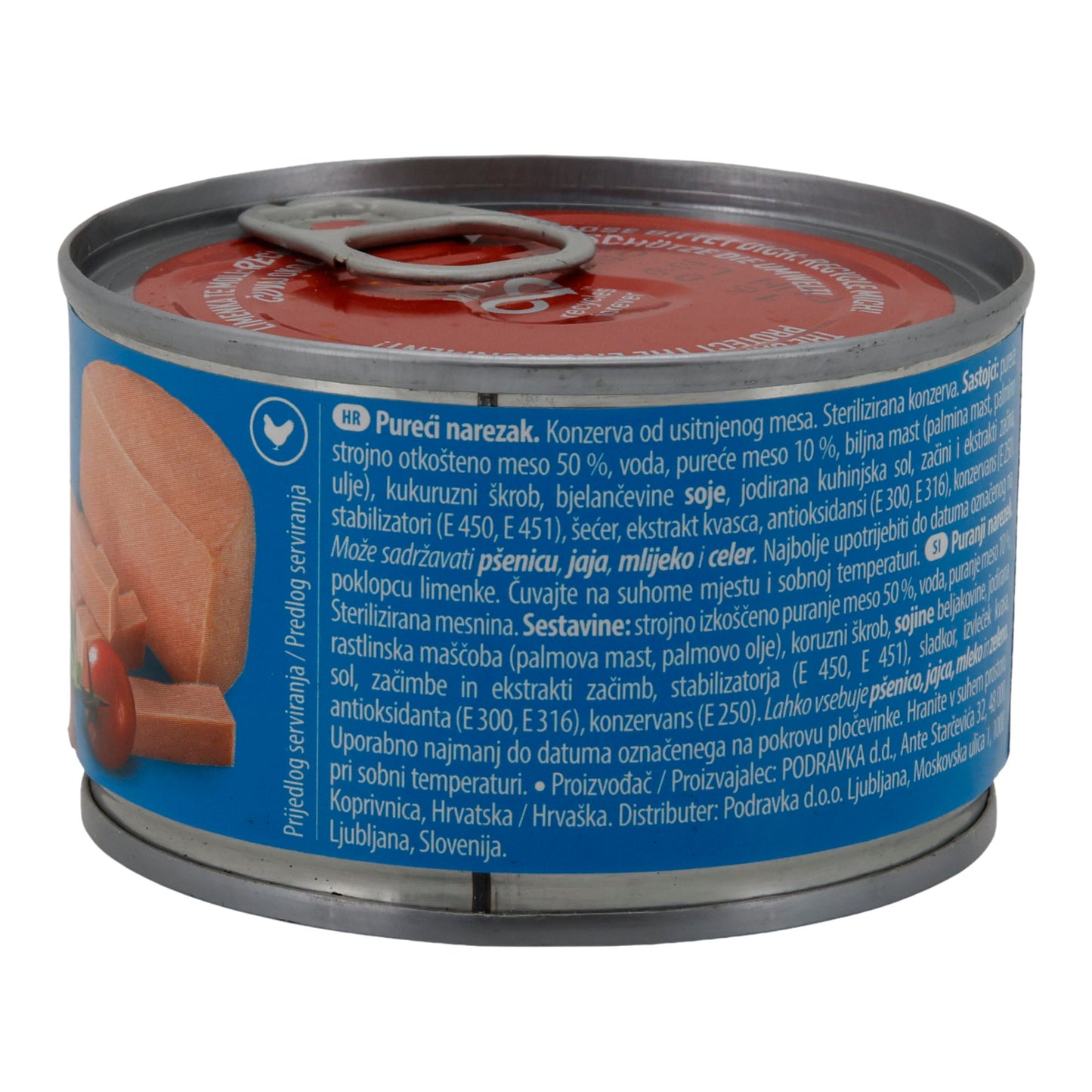 Carne in scatola Podravka affettato di tacchino | Carne in scatola | Saporito e speziato, versatile | 150 g