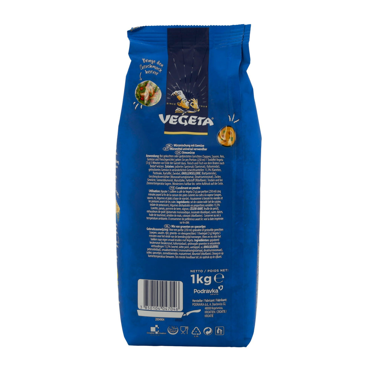 Würzmischung Vegeta | Original | Für Suppen, Saucen & Gerichte, vielseitig & aromatisch | 1 Kg PODRAVKA