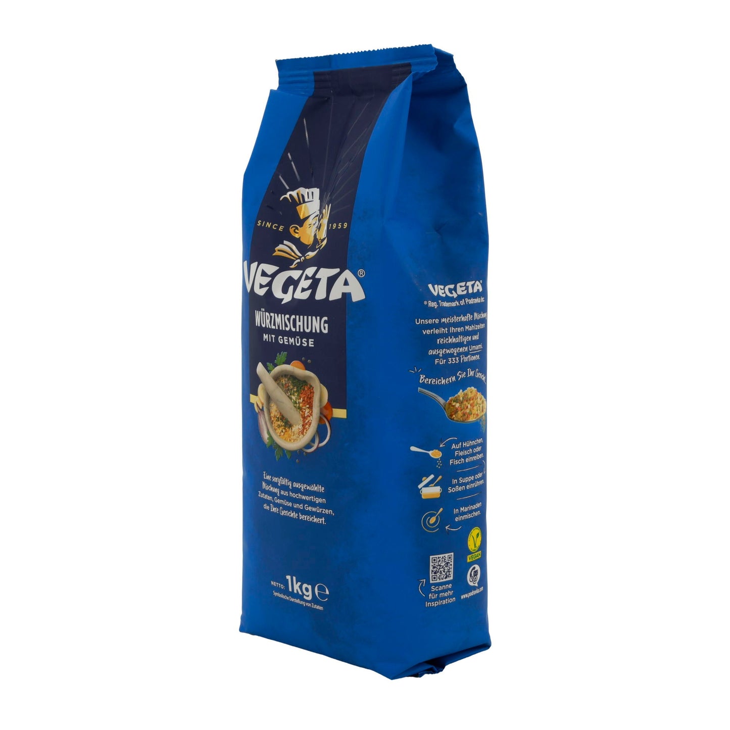Würzmischung Vegeta | Original | Für Suppen, Saucen & Gerichte, vielseitig & aromatisch | 1 Kg PODRAVKA
