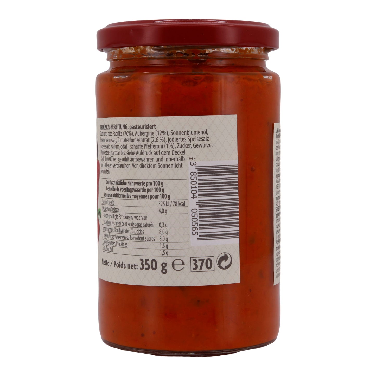 Paprikapasta Podravka | Ajvar Pittig | Kruidig, voor Zuidoost-Europese keuken | 350 g