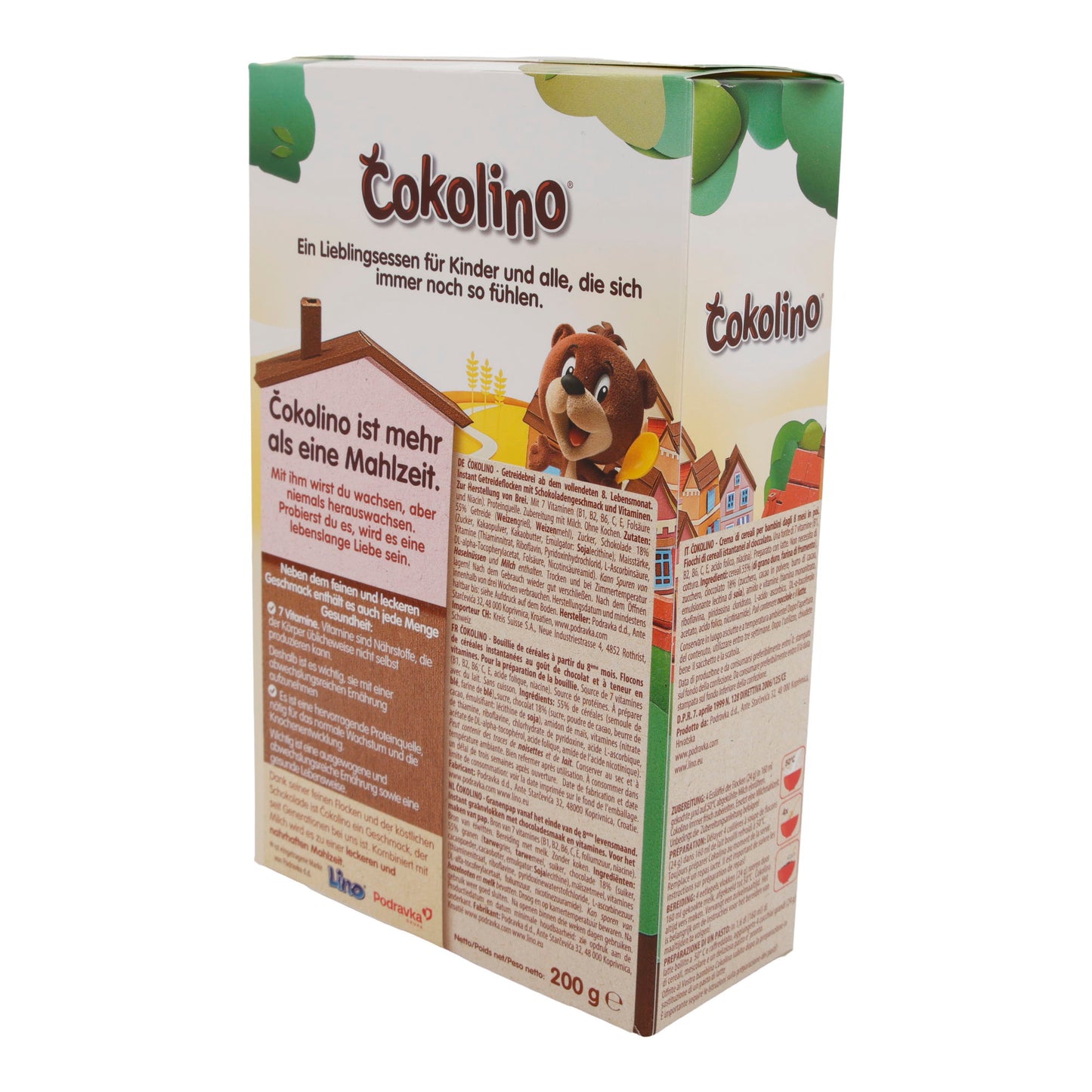 Porridge di cereali Čokolino | Con cioccolato | Arricchito con vitamine | 200 g