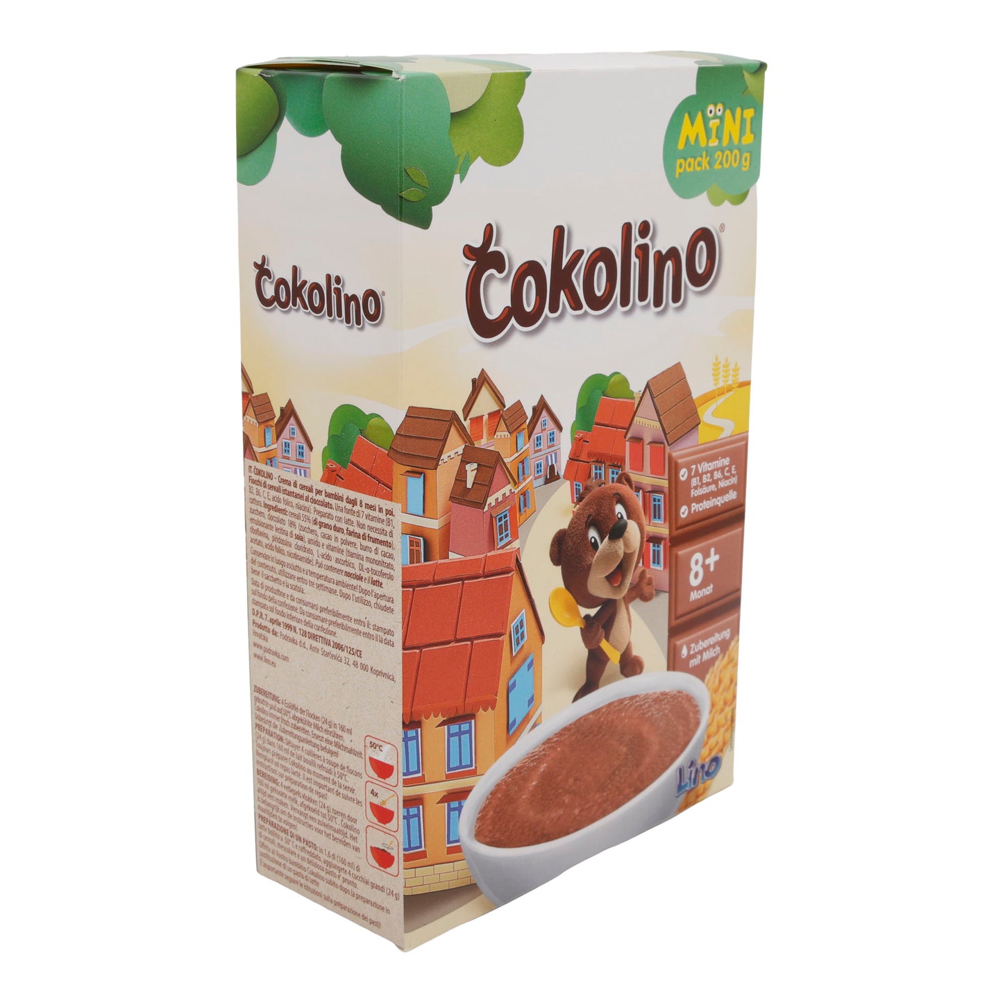 Porridge di cereali Čokolino | Con cioccolato | Arricchito con vitamine | 200 g