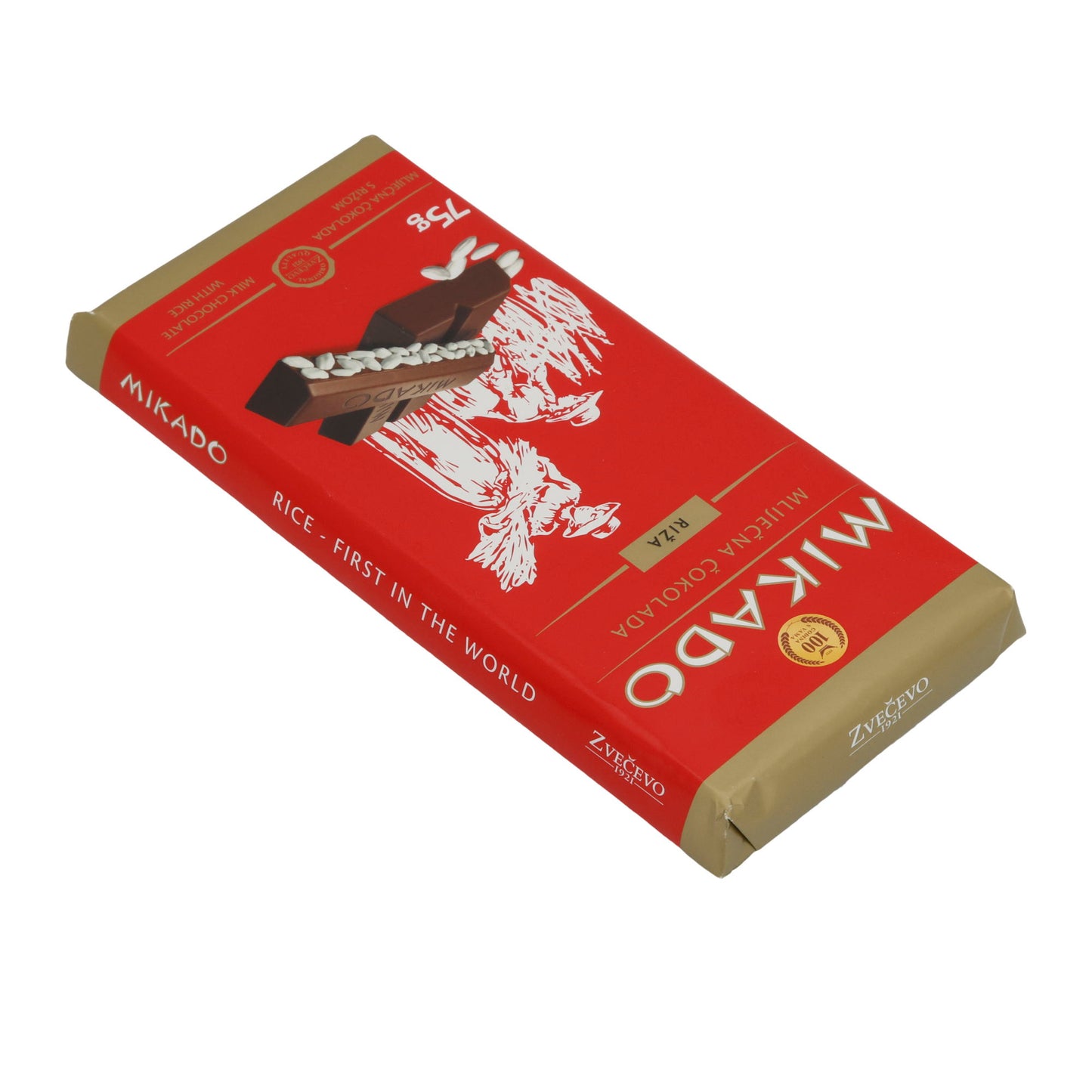 Cioccolato al latte Mikado | Con riso | Croccante | 75 g