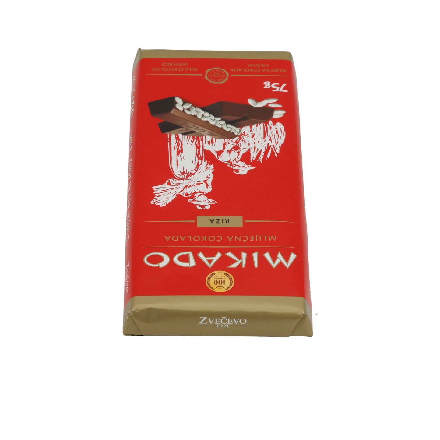 Cioccolato al latte Mikado | Con riso | Croccante | 75 g