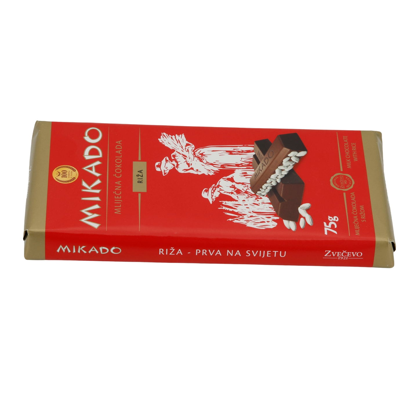 Cioccolato al latte Mikado | Con riso | Croccante | 75 g