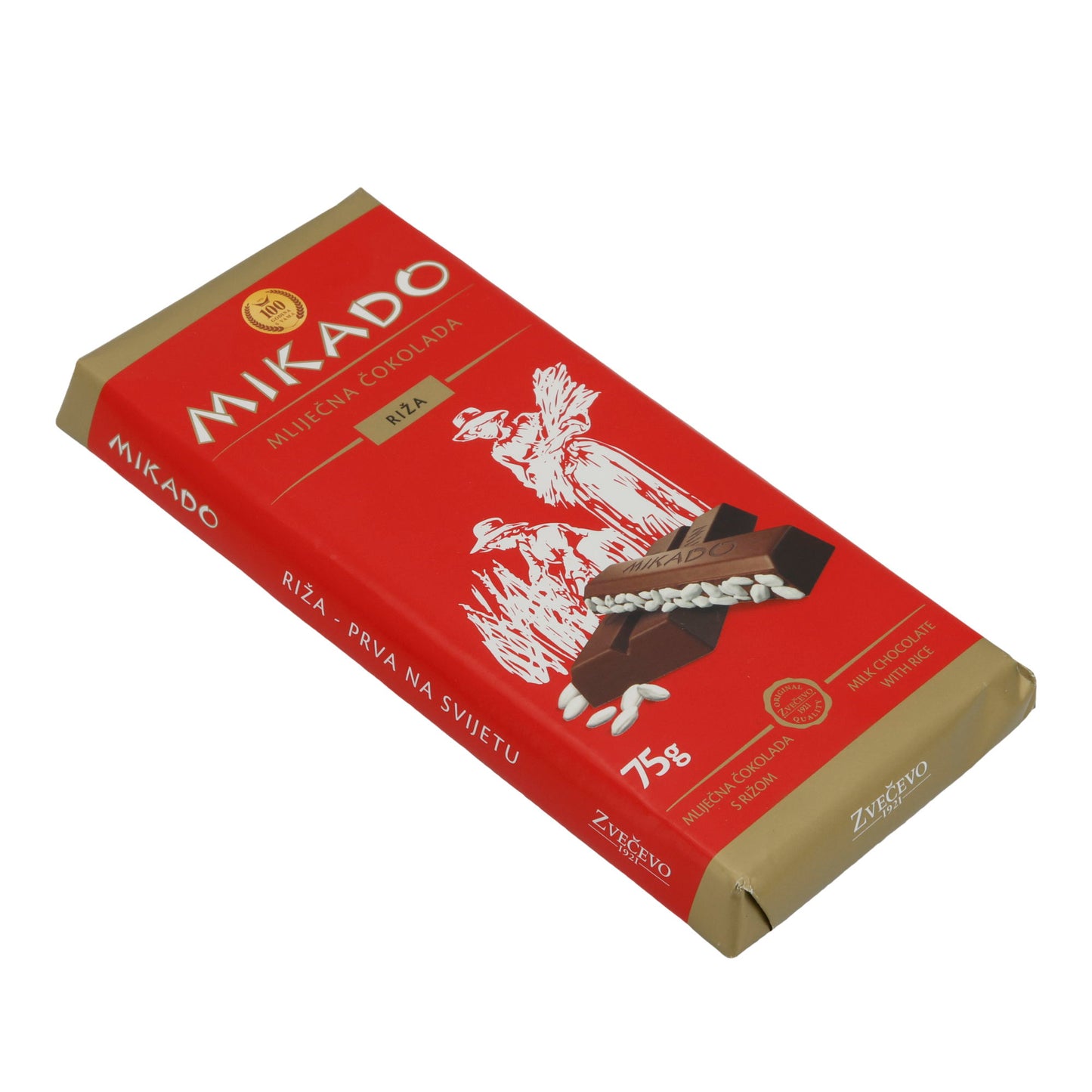 Cioccolato al latte Mikado | Con riso | Croccante | 75 g