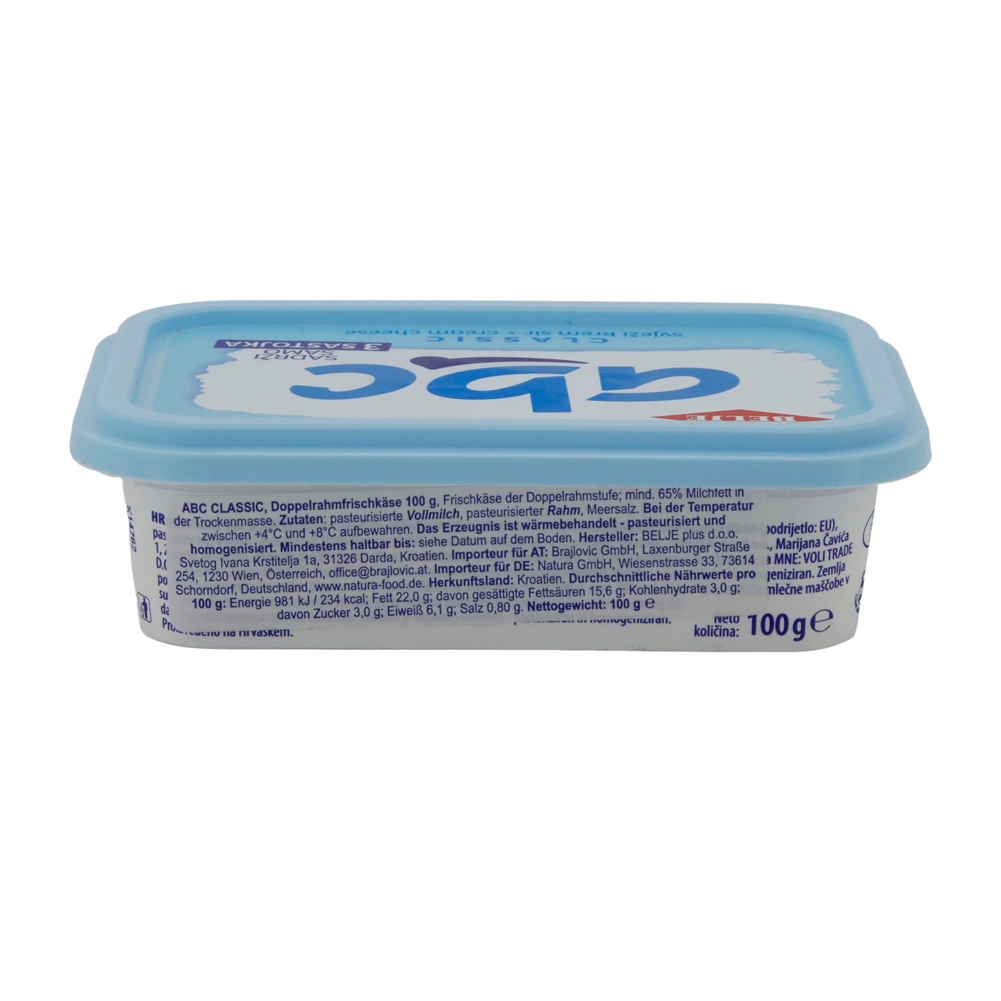Formaggio fresco ABC Classic Formaggio fresco | Doppia panna | Dalla Croazia | 100 g