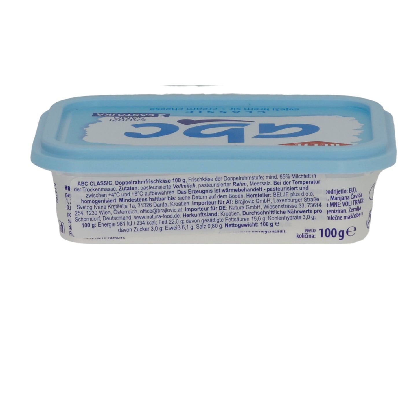 Formaggio fresco ABC Classic Formaggio fresco | Doppia panna | Dalla Croazia | 100 g