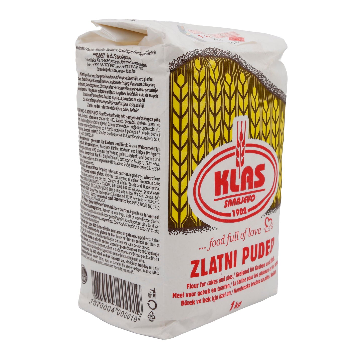 Weizenmehl Klas Zlatni Puder | Mehl | Für Kuchen & Börek | 1kg KLAS