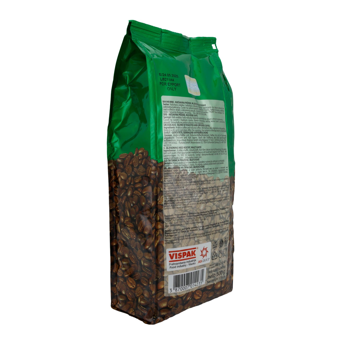 Bosnischer Kaffee Zlatna Džezva | Traditioneller gemahlener Kaffee | Geröstet | 500 g