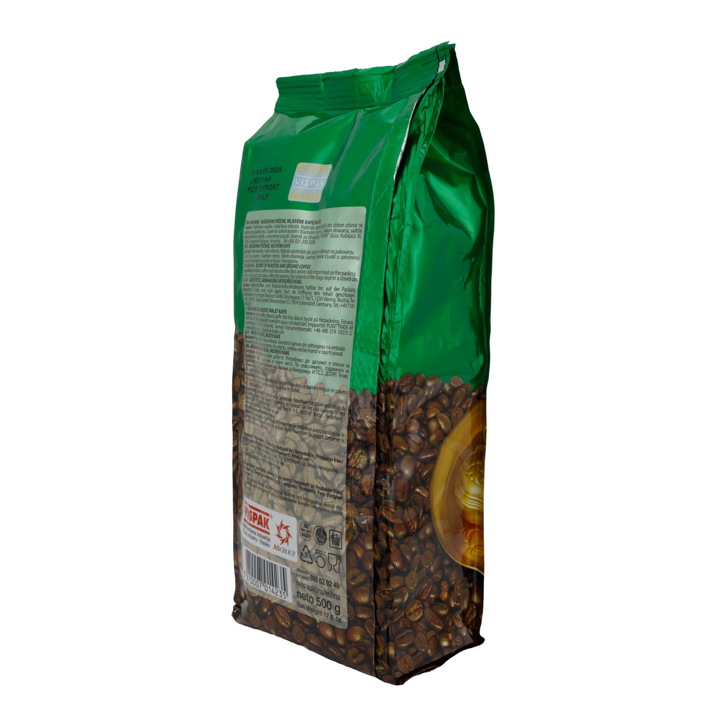 Bosnischer Kaffee Zlatna Džezva | Traditioneller gemahlener Kaffee | Geröstet | 500 g