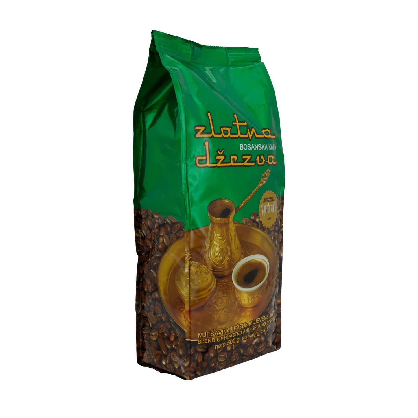 Bosnischer Kaffee Zlatna Džezva | Traditioneller gemahlener Kaffee | Geröstet | 500 g VISPAK