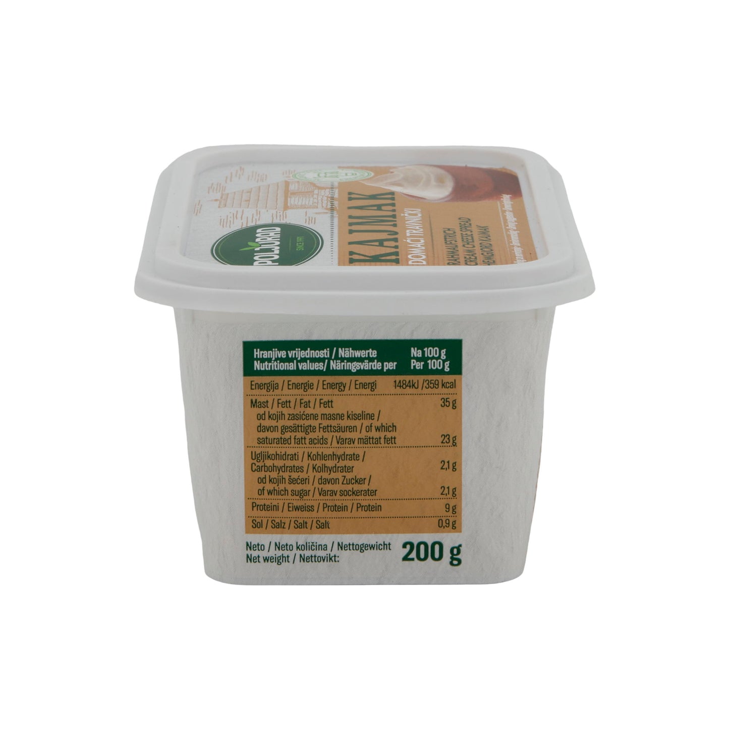 Crema di panna Kajmak Domaći Travnički | Tradizionale | Dalla Bosnia | 200 g