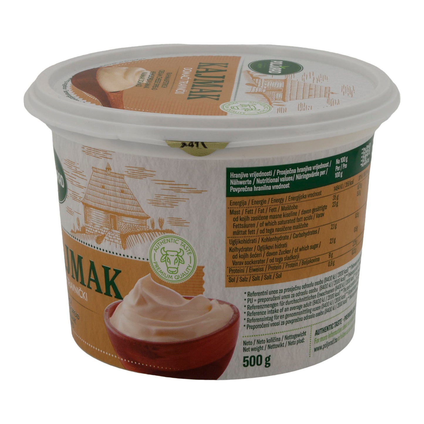 Crema di panna Kajmak Domaći Travnički | Tradizionale | Dalla Bosnia | 500 g