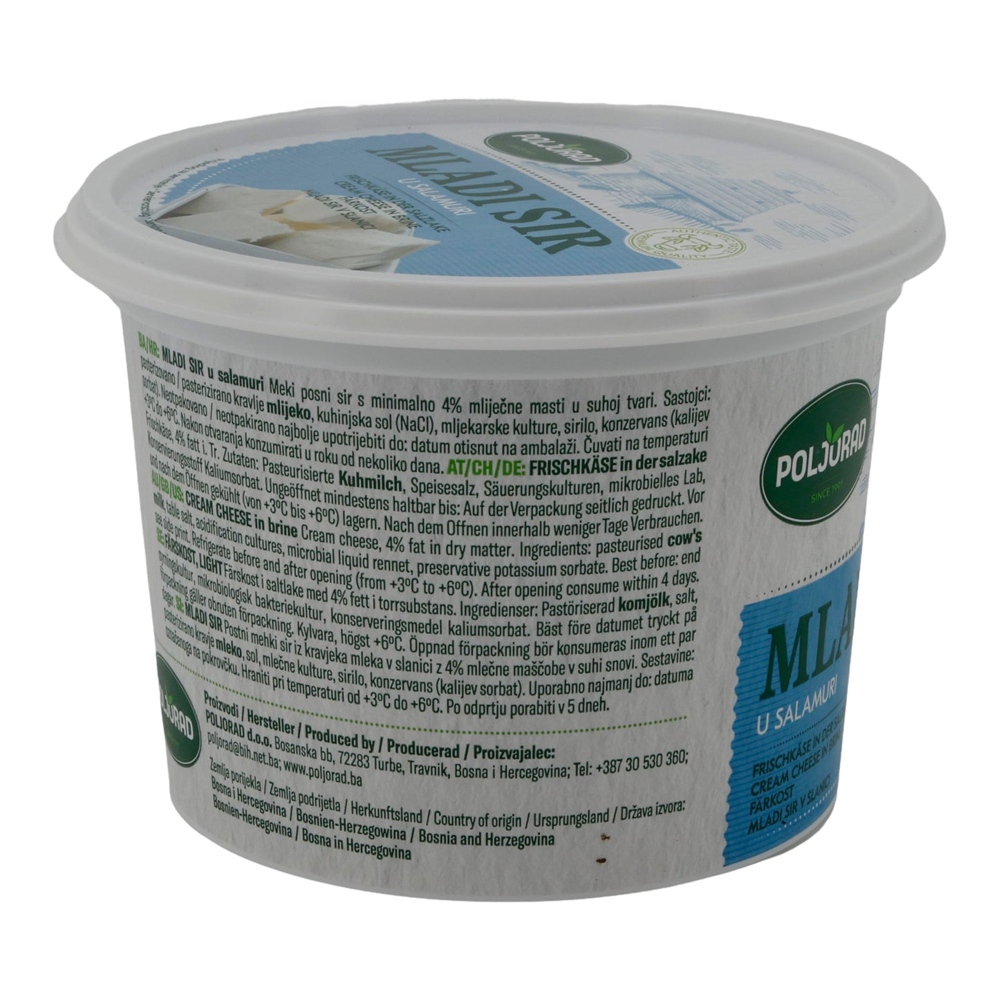 Formaggio fresco Poljorad Mladi Sir in salamoia | Formaggio fresco | In salamoia | 540 g