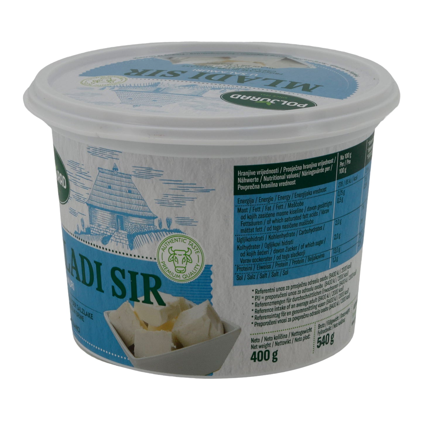 Formaggio fresco Poljorad Mladi Sir in salamoia | Formaggio fresco | In salamoia | 540 g