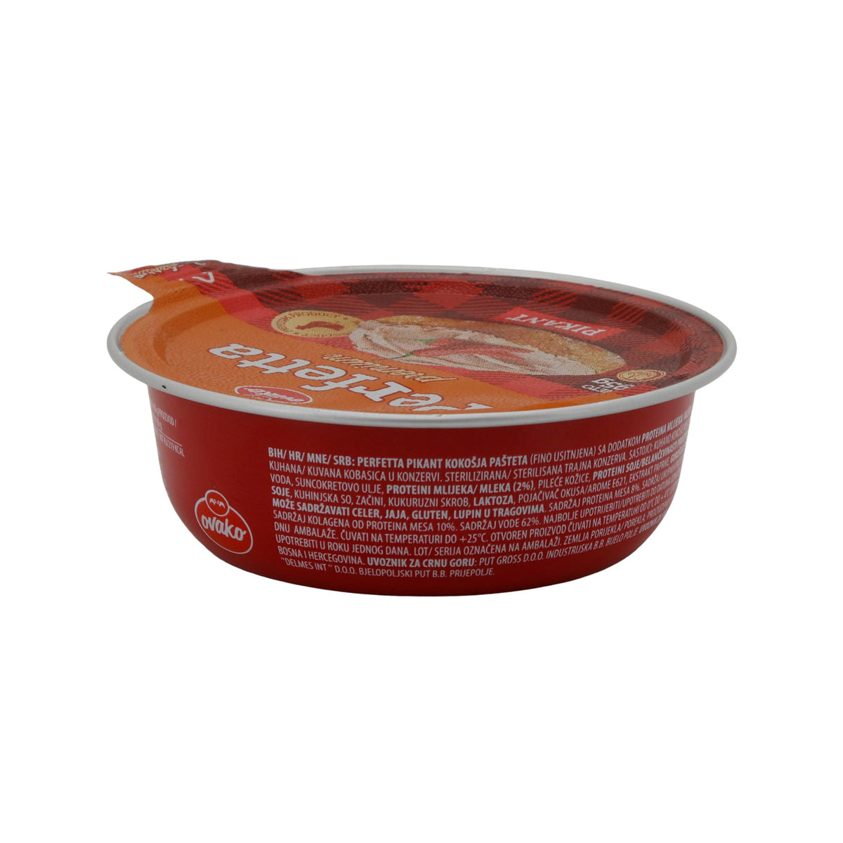 Pastete Perfetta | Premium Hühnerpastete Pikant | Brotaufstrich, mit Hühnerfleisch | 95g PERFETTA