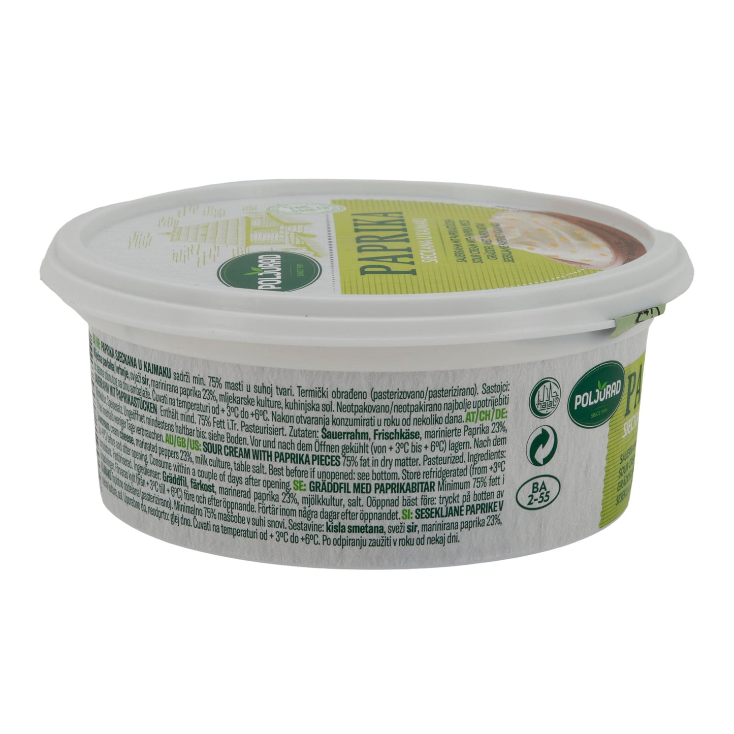 Sauerrahm Poljorad Paprika Sjeckana u Kajmaku | Sauerrahm | Con pezzi freschi di paprika | 280 g