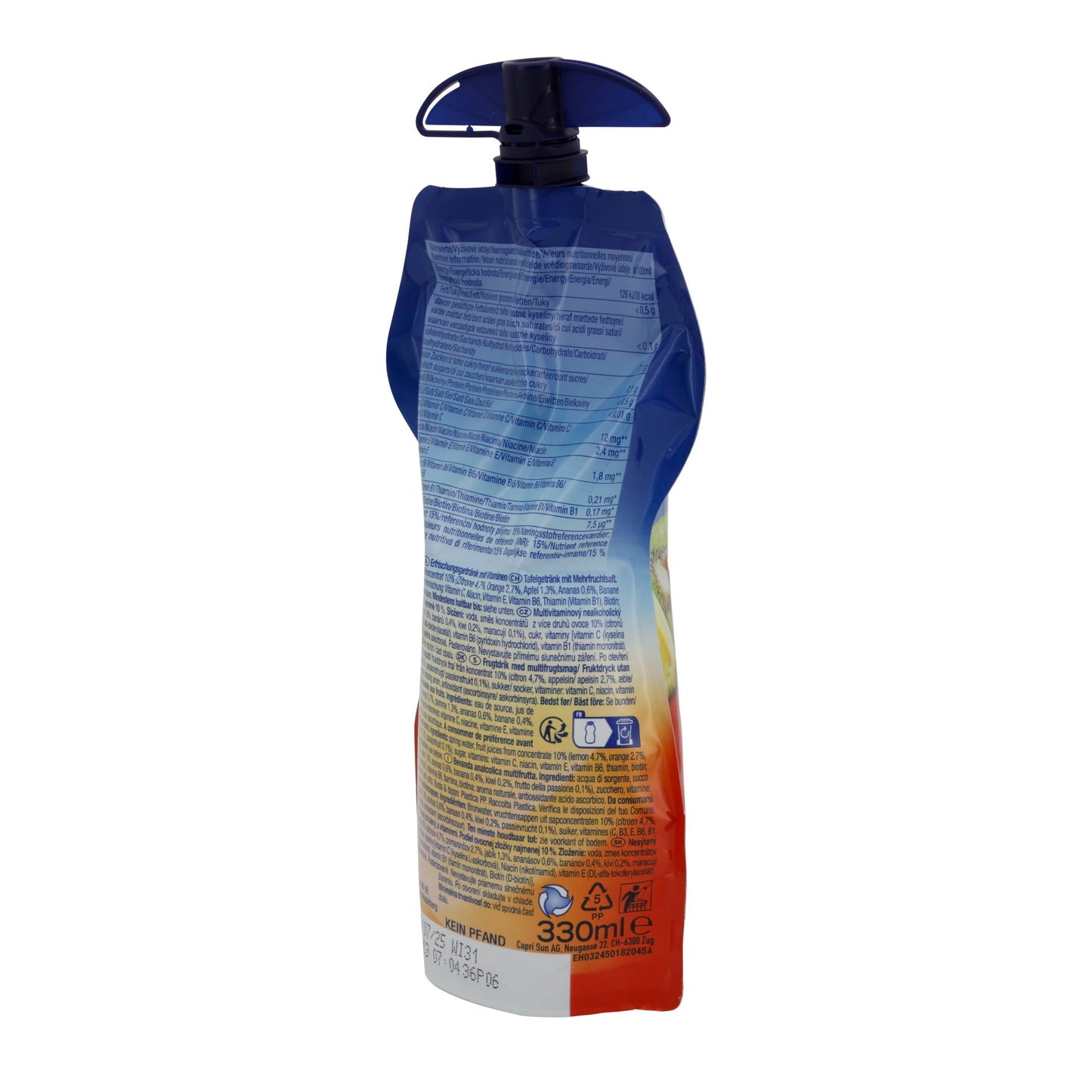 Multivitamin İçecek Capri-Sun | Meyveli Keyif | Çeşitli Vitamin Kaynaklarının Karışımıyla | 330 ml