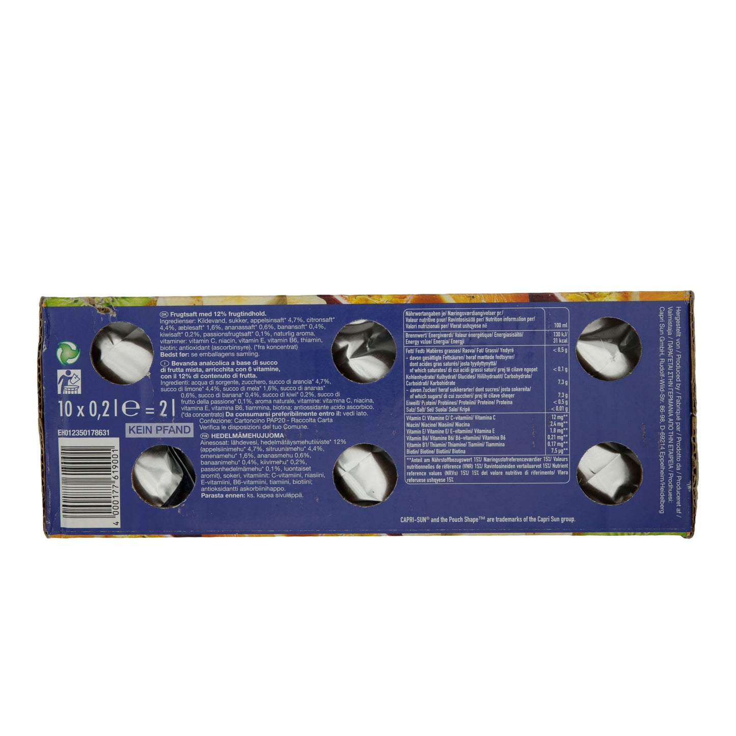 Fruchtsaft Capri-Sun | Multivitamin | Fruchtsaftgetränk | 10 x 200 ml