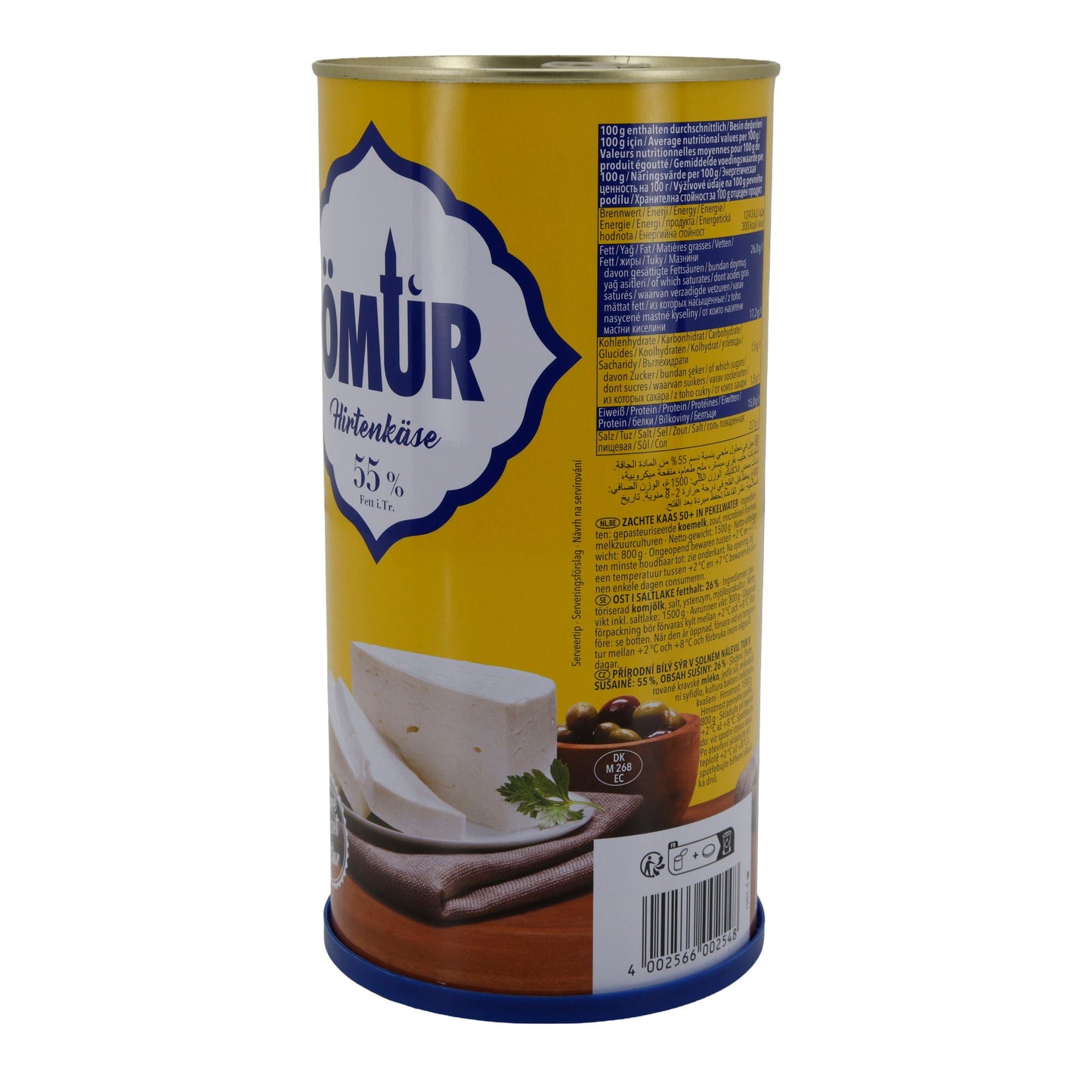 Hirtenkäse Ömür | Weißkäse in Salzlake | Traditionell mit 55 % Fett i. Tr. | 1500 g OEMUER