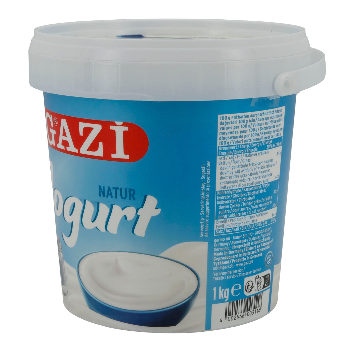 Naturjoghurt Gazi | Cremiger Joghurt | 3,5 % Fett | 1 kg GAZI