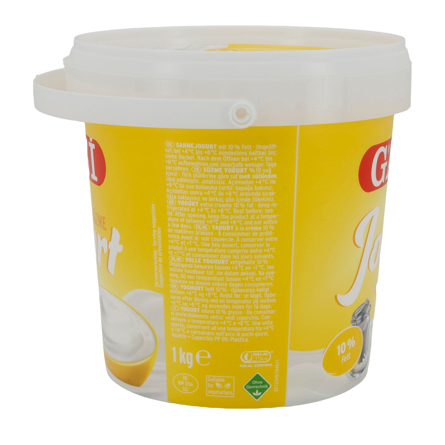 Yaourt Gazi Sahnejoghurt | Yaourt | Extra crémeux avec 10 % de matière grasse | 1 kg