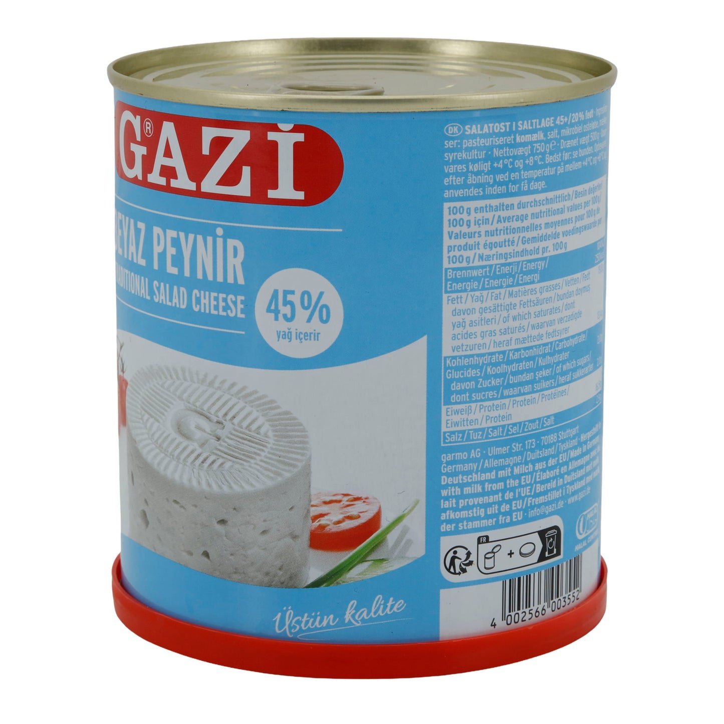 Hirtenkäse Gazi Beyaz Peynir | Hirtenkäse in pekel | 45% vet i. Tr. | 750 g