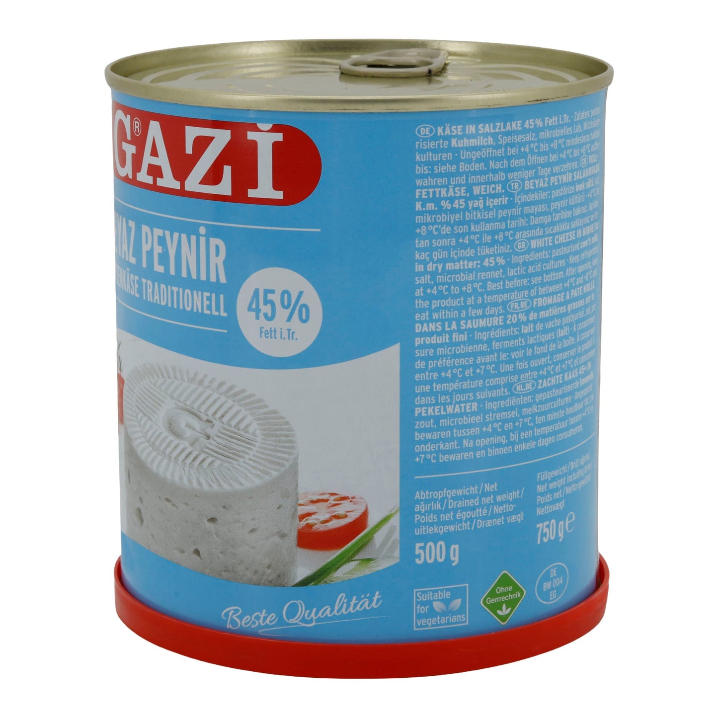 Hirtenkäse Gazi Beyaz Peynir | Hirtenkäse in Salzlake | 45 % Fett i. Tr. | 750 g GAZI