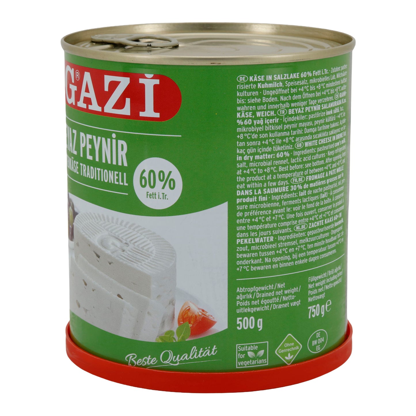 Hirtenkäse Gazi Beyaz Peynir | Traditioneel | 60% vet i. Tr. in pekel | 750 g