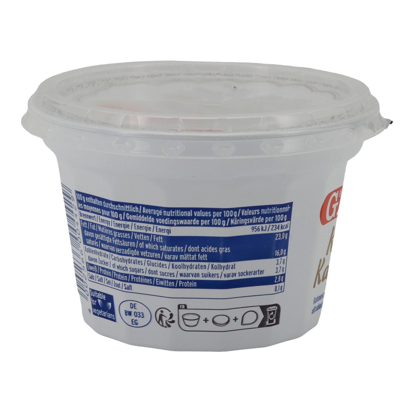 Sauerrahm Milochka Crème aigre | Sauerrahm | Crémeux avec 20% de matière grasse | Pot de 400 g