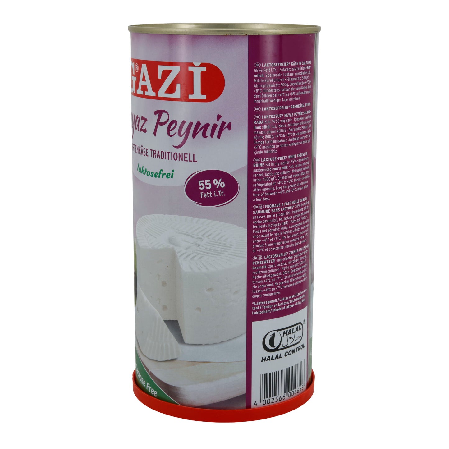 Hirtenkäse Gazi Beyaz Peynir Lactosevrij | Traditioneel | 55% vet i. Tr. in pekel | 1500 g