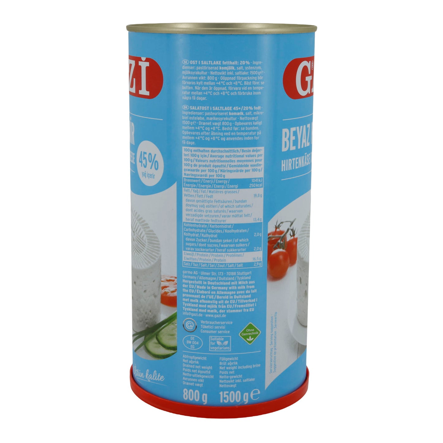 Hirtenkäse Gazi Beyaz Peynir | Hirtenkäse in pekel | 45% vet i. Tr. | 1500 g
