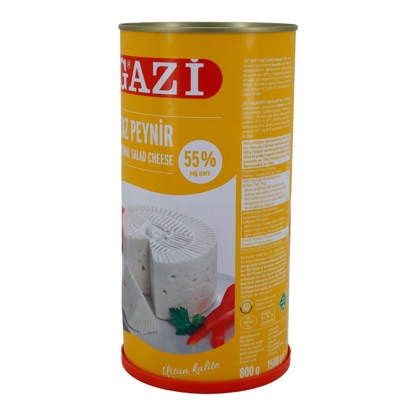 Hirtenkäse Gazi Beyaz Peynir | Traditioneel | 55 % vet i. Tr. in pekeloplossing | 1500 g