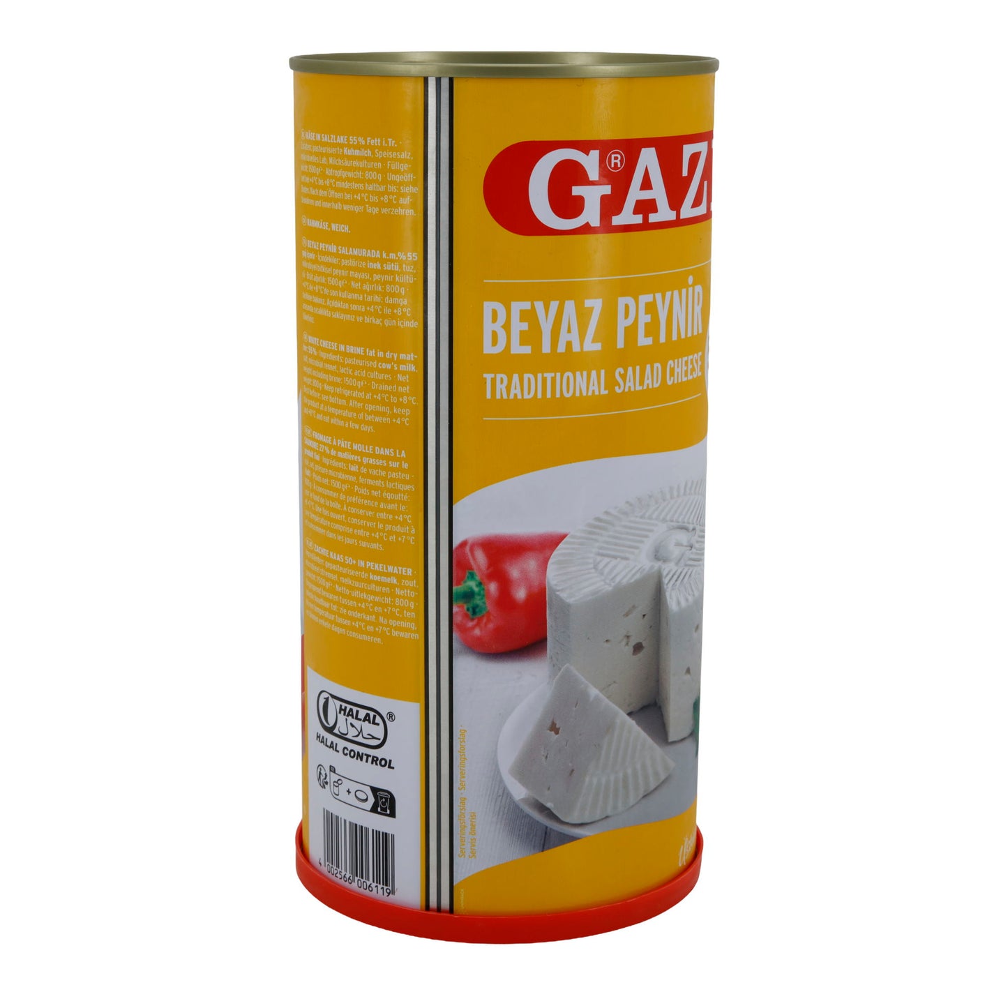 Hirtenkäse Gazi Beyaz Peynir | Traditioneel | 55 % vet i. Tr. in pekeloplossing | 1500 g