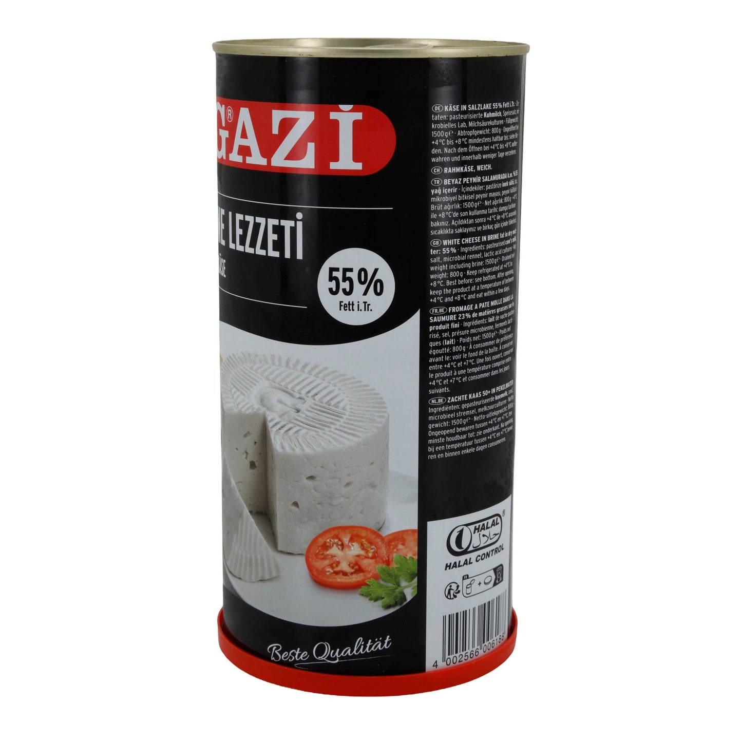 Weichkäse Gazi Ezine Lezzeti | Weißkäse in Salzlake | 55 % Fett i. Tr., Intensiv-aromatisch | 1500 g GAZI