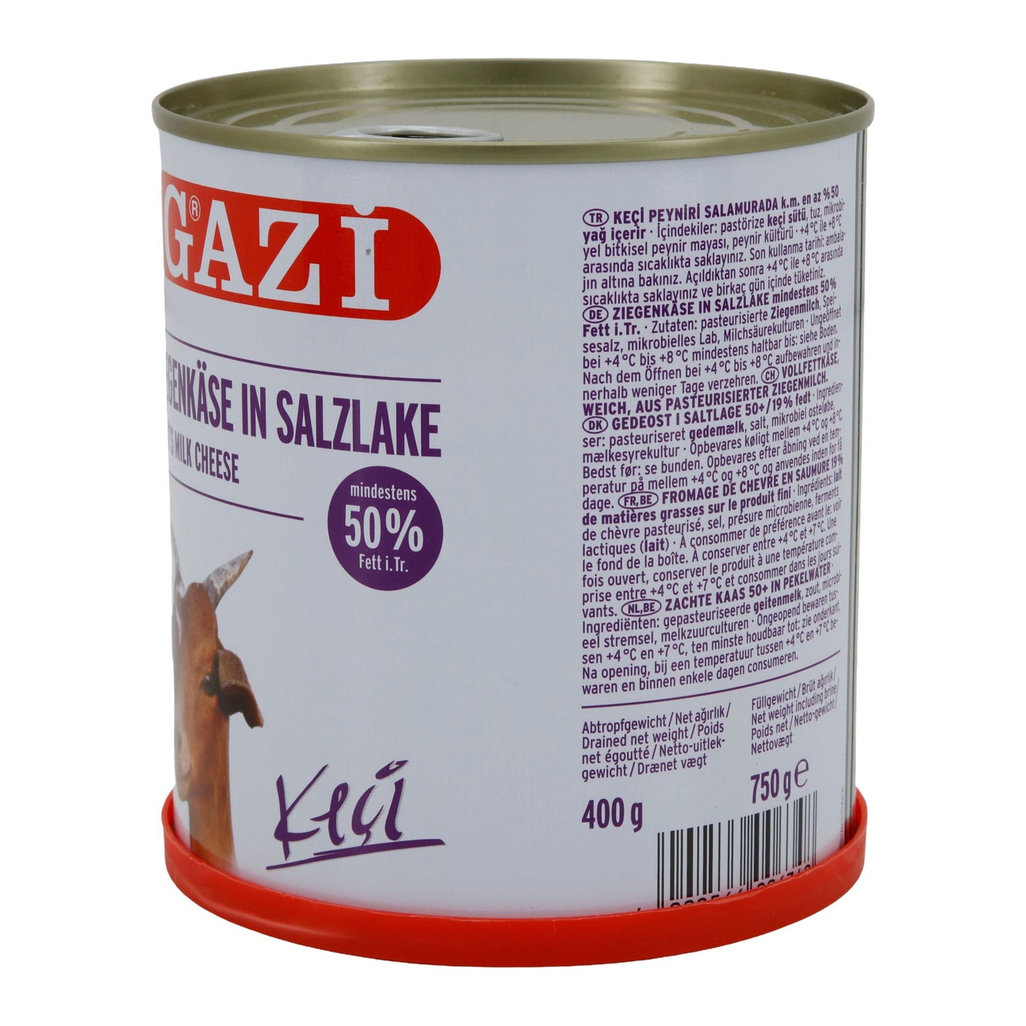 Ziegenkäse Gazi | Ziegenkäse in Salzlake | Vollfetter Weichkäse mit intensivem Aroma | 750 g GAZI