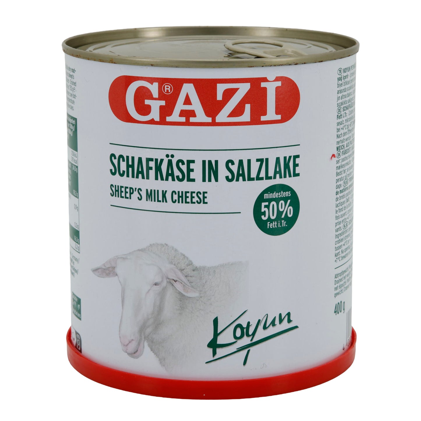 Schafskäse GAZİ | Schafskäse in Salzlake | 50 % Fett i. Tr. | 750 g Dose