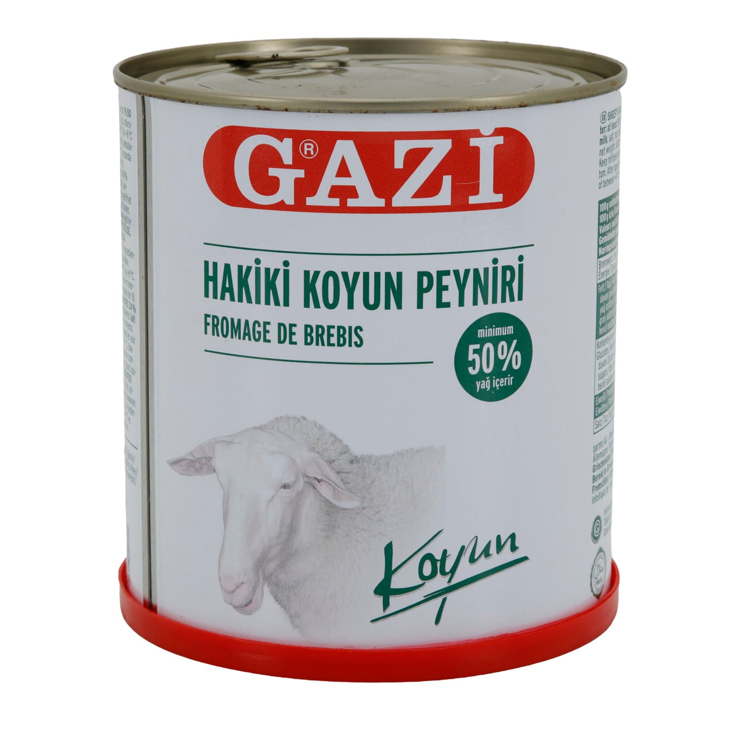 Schafskäse GAZİ | Schafskäse in Salzlake | 50 % Fett i. Tr. | 750 g Dose