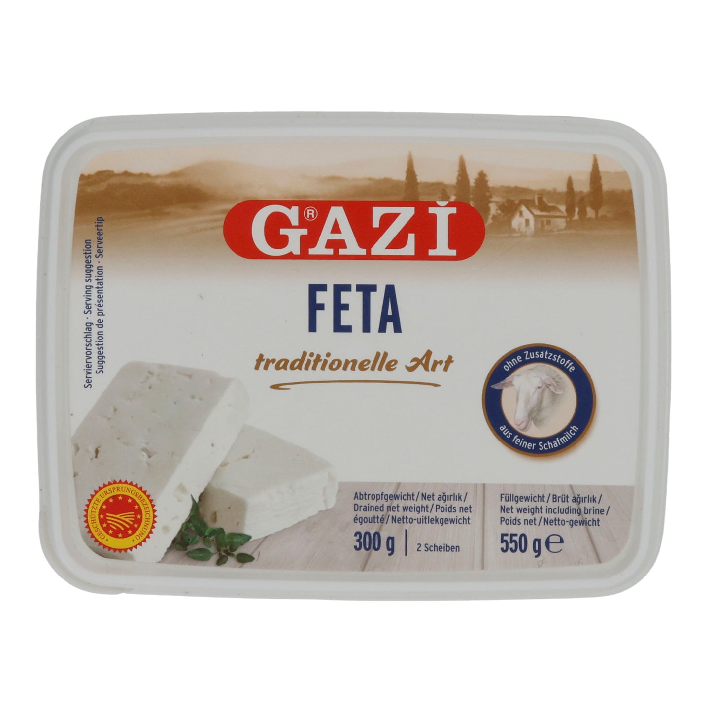 Formaggio Feta Gazi | Tradizionalmente stagionato | Feta greco | 550 g