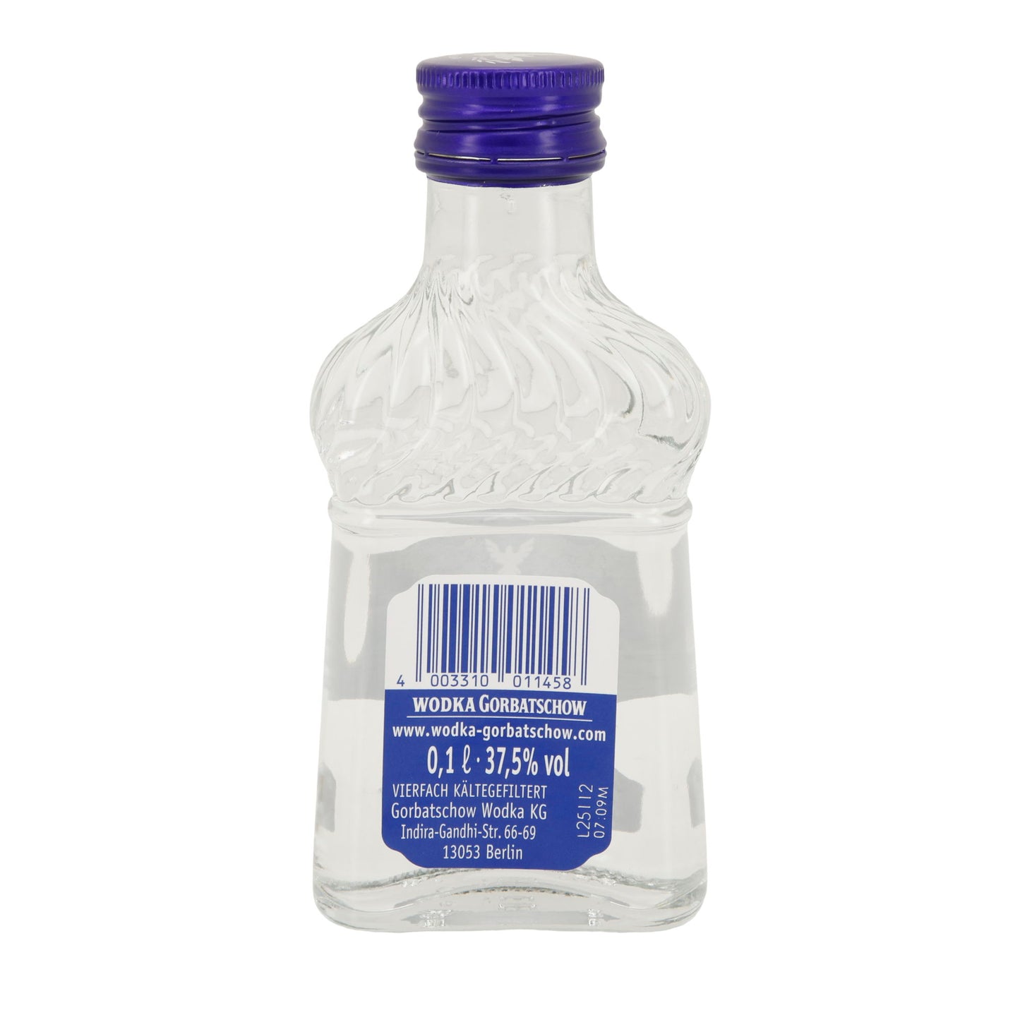 Wodka Gorbatschow | 37,5 % vol | Vierfach kältegefiltert | 0,1 l Flasche
