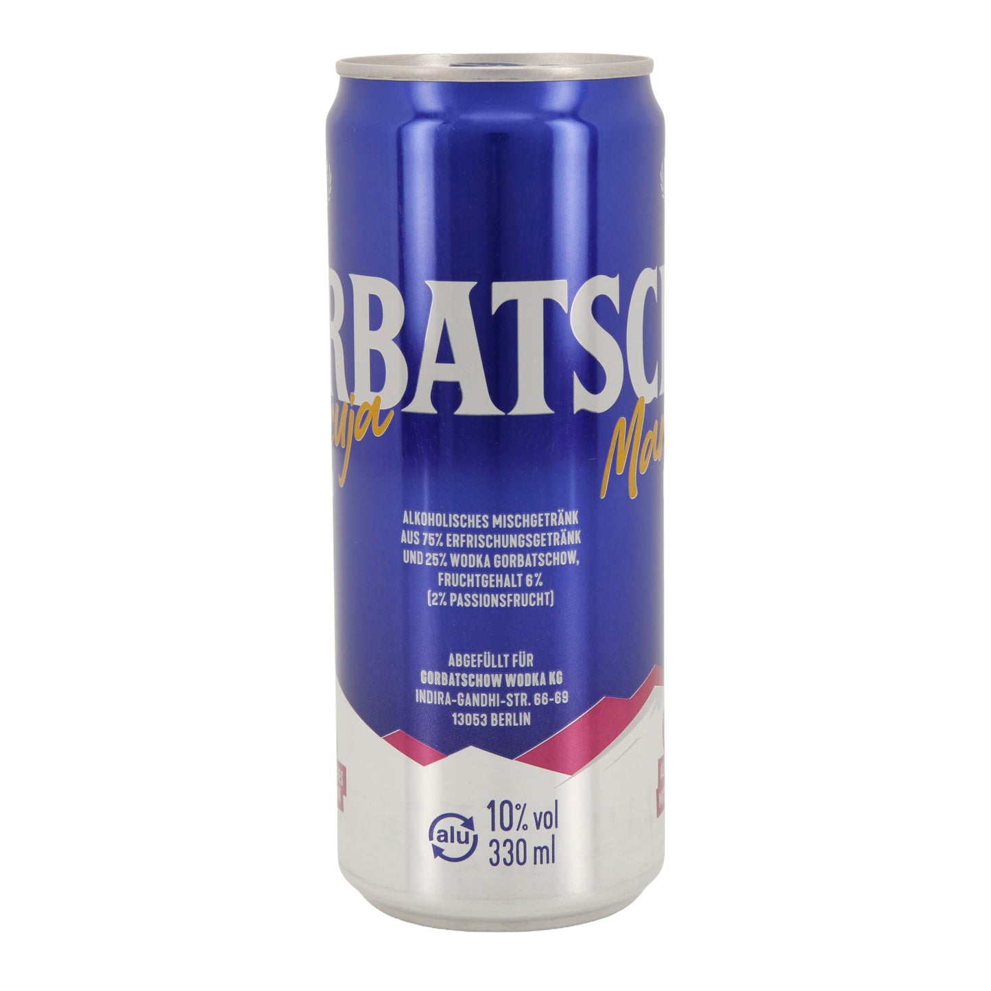 Alkoholisches Mischgetränk Gorbatschow Maracuja | Wodka-Mix | 10 % vol | 0,33 l Dose