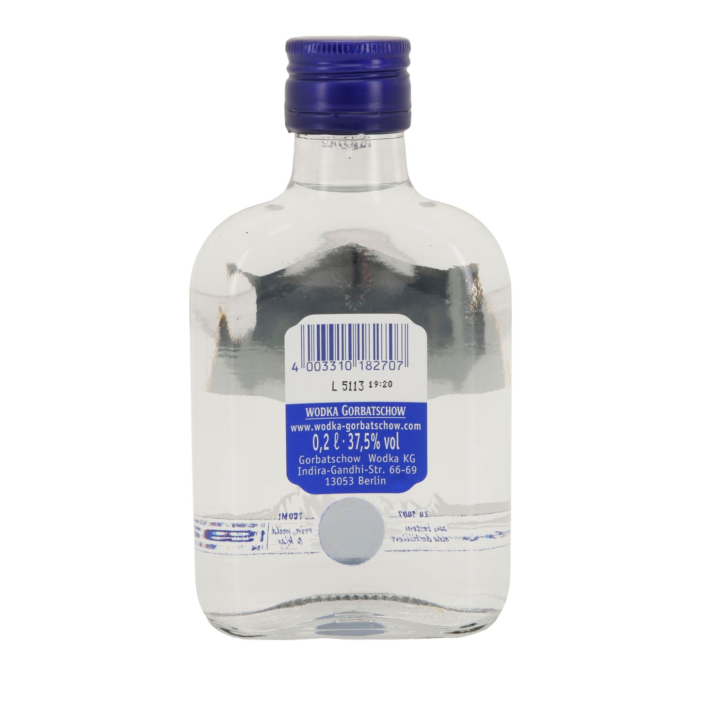 Wodka Gorbatschow | 37,5 % vol | Vierfach kältegefiltert | 0,2 l Flasche
