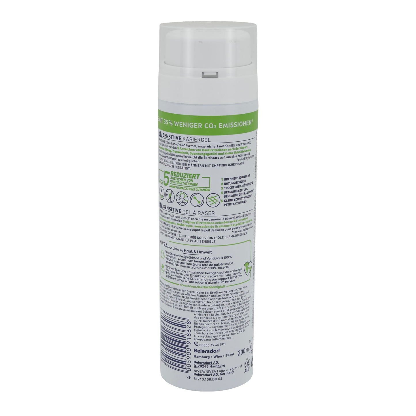 Gel da barba NIVEA MEN Sensitive Gel da barba | Gel da barba | 200 ml