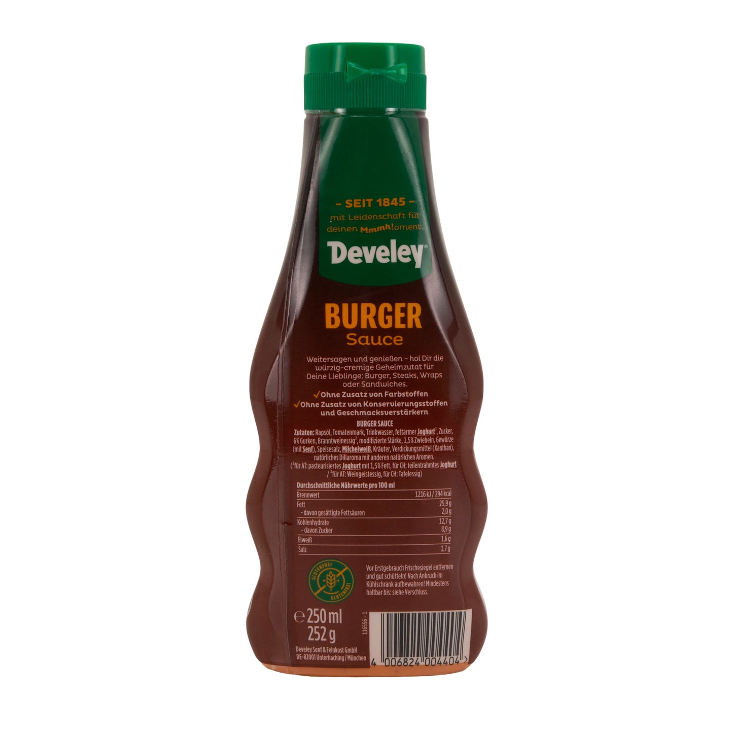 Develey Burger Sauce | Ideal für Burger, Sandwiches & Wraps | 250 ml